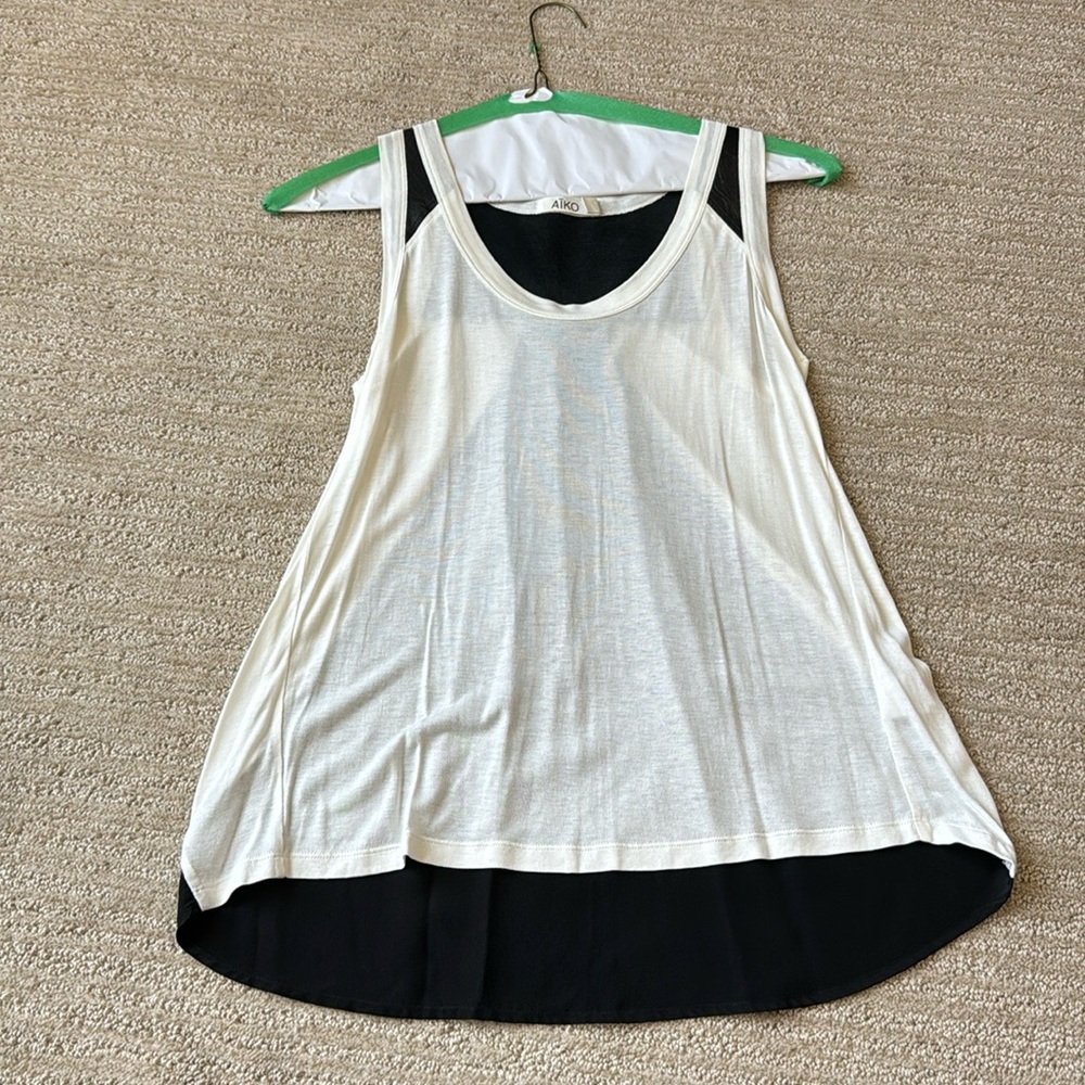 Black and white tank top